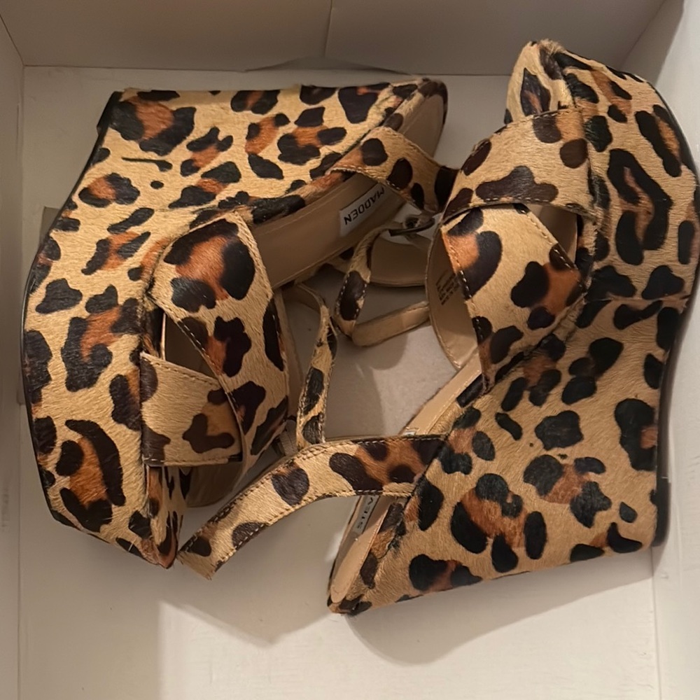 Steve Madden Leopard Print Women's Wedges